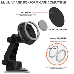 ROKFORM Magnetic Windshield Suction Mount - MagSafe Compatible -RAM MOUNTS Store 333501 M 6