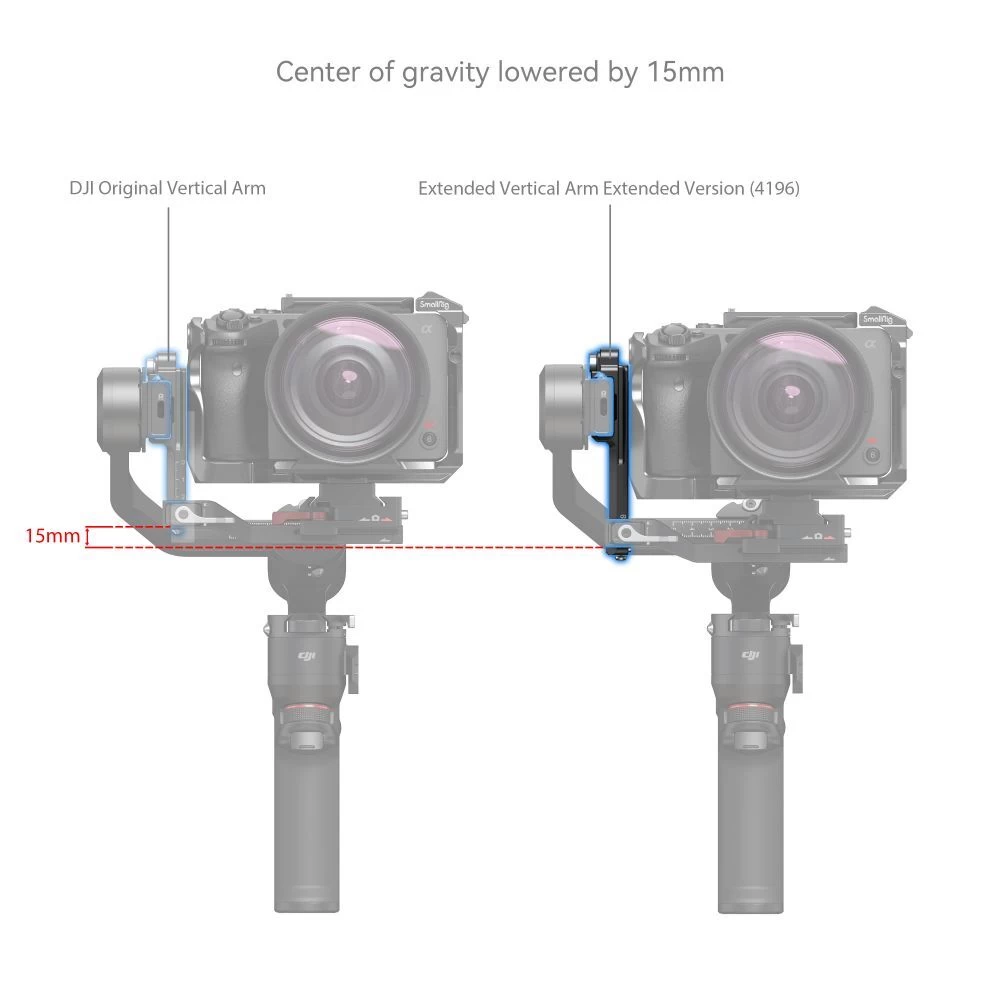 SmallRig Extended Vertical Arm For DJI RS 3 Mini 4196 5 SmallRig Extended Vertical Arm For DJI RS 3 Mini 4196 - Image 3