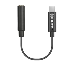 BOYA BY-K4 3.5mm Male TRRS To Male USB C Adapter Cable 6cm Length