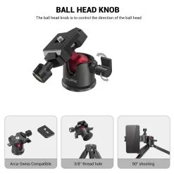 SmallRig Tabletop Mini Tripod With Panoramic Ball Head BUT2664 13 SmallRig Tabletop Mini Tripod With Panoramic Ball Head BUT2664 -RAM MOUNTS Store BUT2664 4