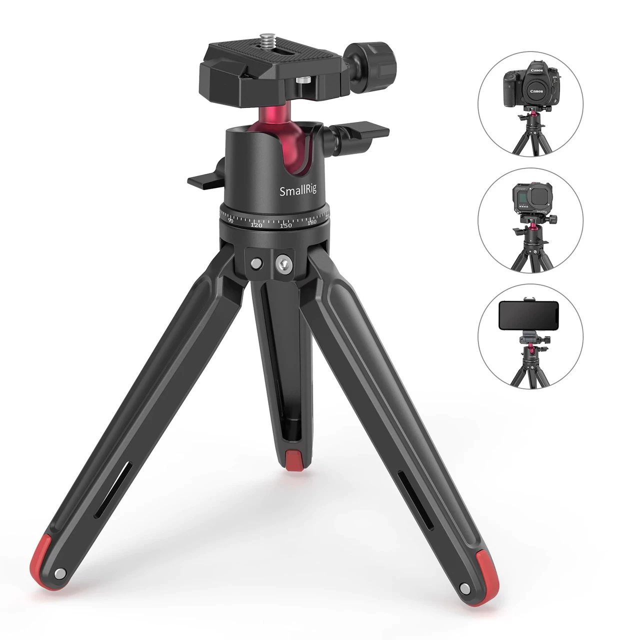 SmallRig Tabletop Mini Tripod With Panoramic Ball Head BUT2664 3 SmallRig Tabletop Mini Tripod With Panoramic Ball Head BUT2664