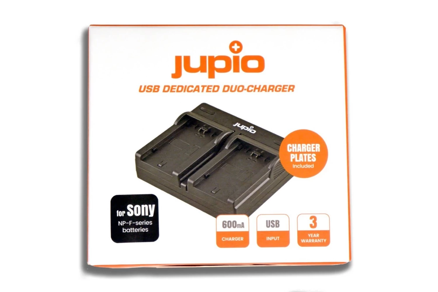 Jupio Sony L-Series Dual Battery Charger USB 3 Jupio Sony L-Series Dual Battery Charger USB