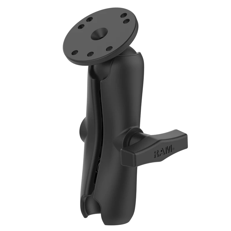 RAM MOUNTS RAM Double Socket Arm With Round 1.5" Ball Plate 3 RAM MOUNTS RAM Double Socket Arm With Round 1.5" Ball Plate
