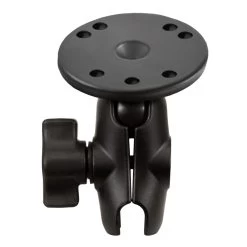 RAM MOUNTS RAM Short Double Socket Arm With Round Plate