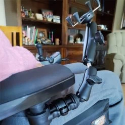 RAM MOUNTS RAM Phone Mount For Wheelchair Armrests With Quick Release & Swivel -RAM MOUNTS Store RAP AAPR WCT 419 UN7U 4