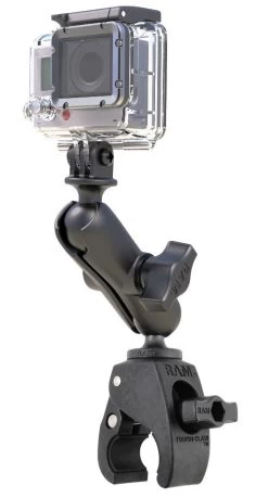 RAM MOUNTS RAM® Tough-Claw™ Double Ball Mount With Universal Action Camera Adapter