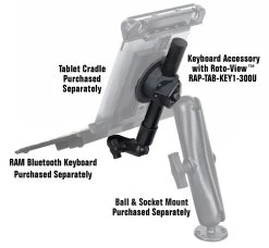 RAM MOUNTS RAM Keyboard Accessory For Tablets With RAM Roto-View -RAM MOUNTS Store RAP TAB KB1 300U 2